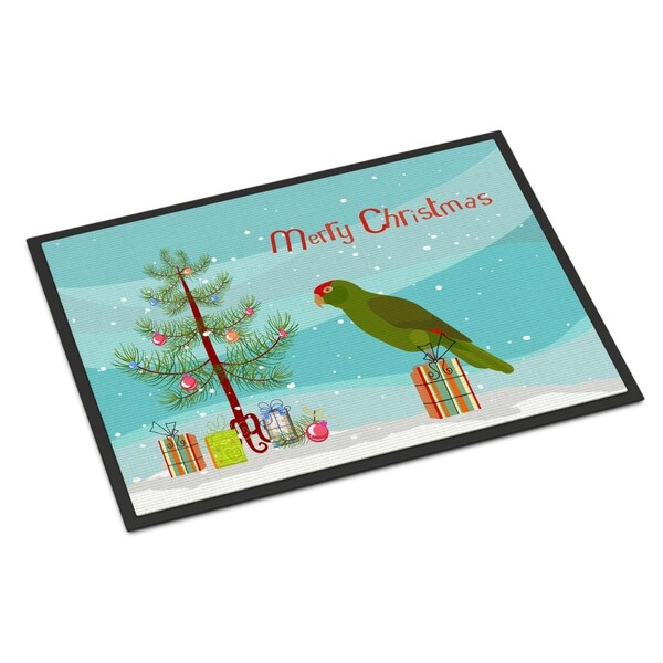 Carolines Treasures 24 x 36 in. Amazon Parrot Merry Christmas Indoor or Outdoor Mat CK4496JMAT - main